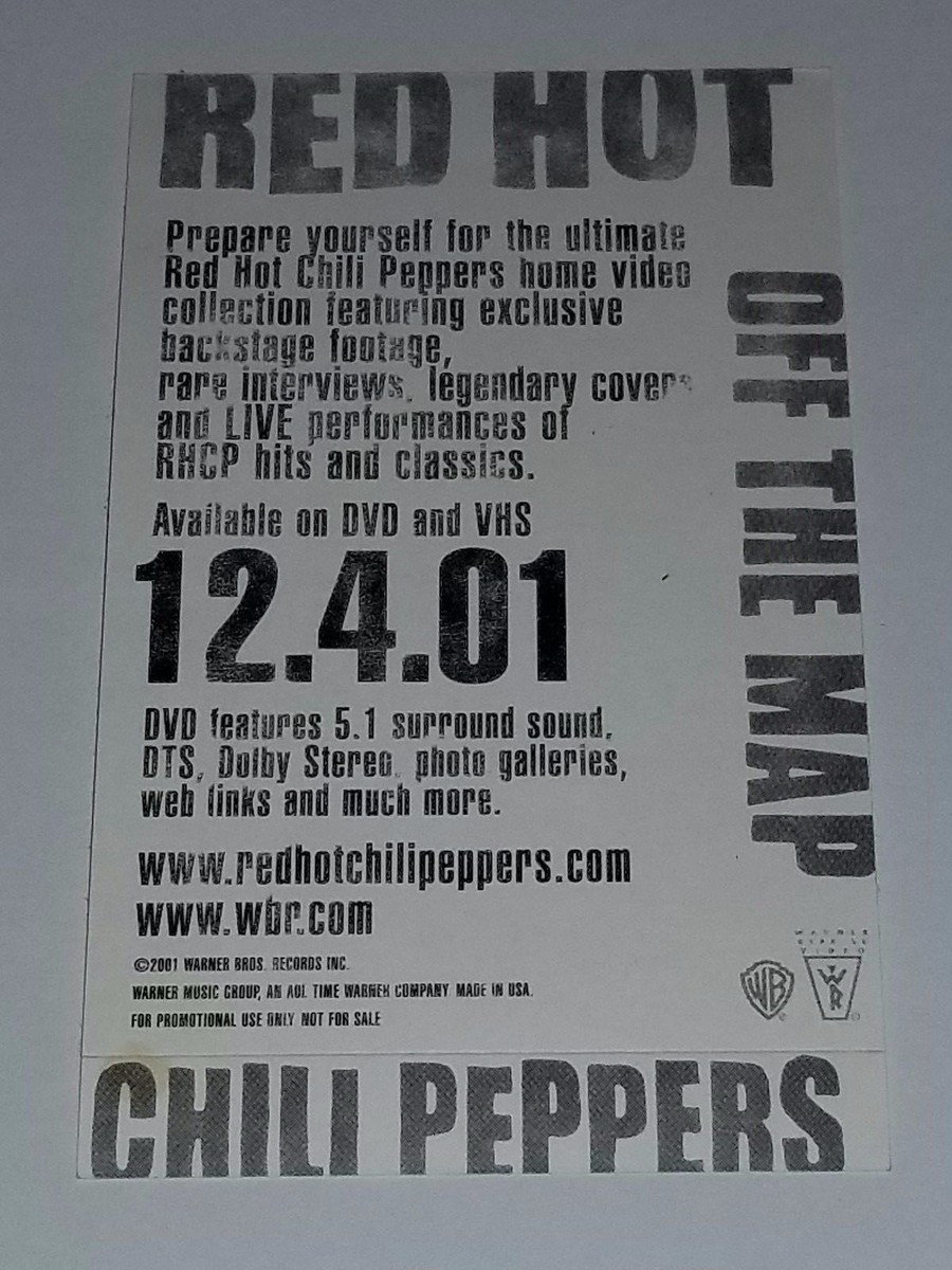 RED HOT CHILI PEPPERS PROMO STICKER 01 Punk FUNK FLEA fliers flyer