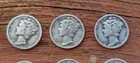 Mercury 90% Silver Dimes - Lot Of 6 - Mixed Dates / Mints Highly Collectibles