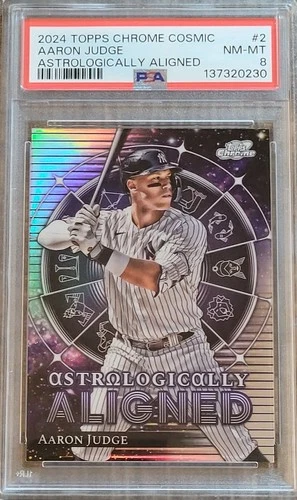 Aaron Judge 2024 Topps Chrome Cosmic Astrologically Aligned PSA 8 NM-MT