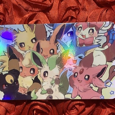 Eevee Trainer POKÉMON ASH PIKA ACG Holo Girl Anime Card Evolutions