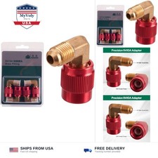 HONG SEN R410A Adapter 4-Pack Set, 1/4" SAE Male to 5/16" SAE Female, A2L Ref...