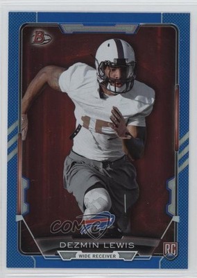 2015 Bowman Rookies Blue Rainbow Foil 331/499 Dezmin Lewis #20 RC 7mg