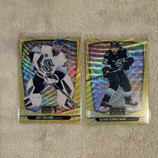 O-Pee-Chee Platinum Neon Yellow Surge Kraken 2-Card Lot Daccord Bjorkstrand