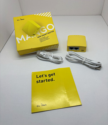 GL.iNet GL-MT300N-V2 Mango Mini Router 300 Mbps VPN RJ-45 Micro USB Yellow