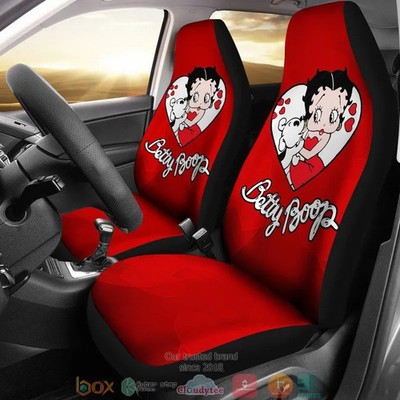 Betty Boop Betty Boop With Dog In Heart Cute Cartoon Car Seat Covers Limited Edi
