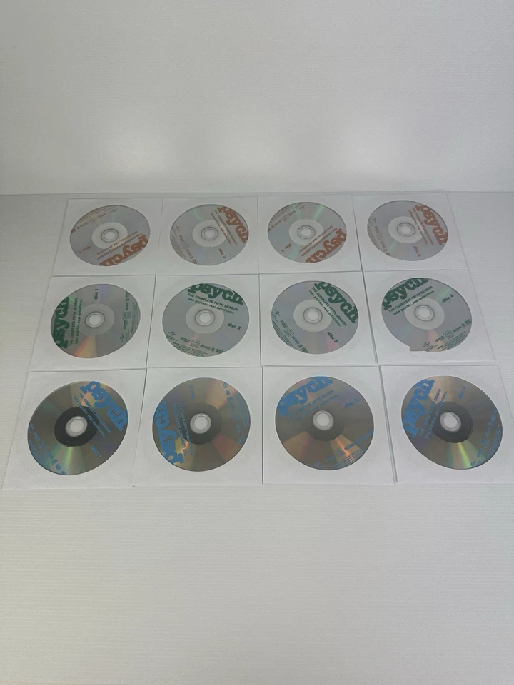 Psych Complete Series Seasons 1-8 DVD Region 1 PAL + Bonuses Discs Only No Cases - Image 2 of 4