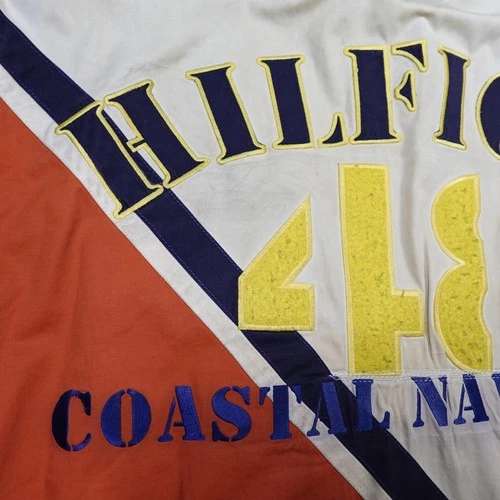 Vintage Tommy Hilfiger Shirt Mens Large Navy Coastal Navigator 48 Nautical 90s image 13