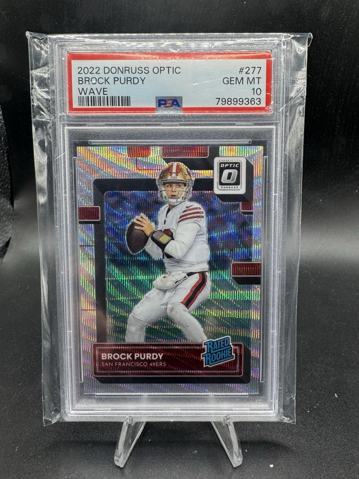 Brock Purdy 2022 Donruss Optic Wave /300 #277 RC PSA 10 GEM MINT SF 49ers