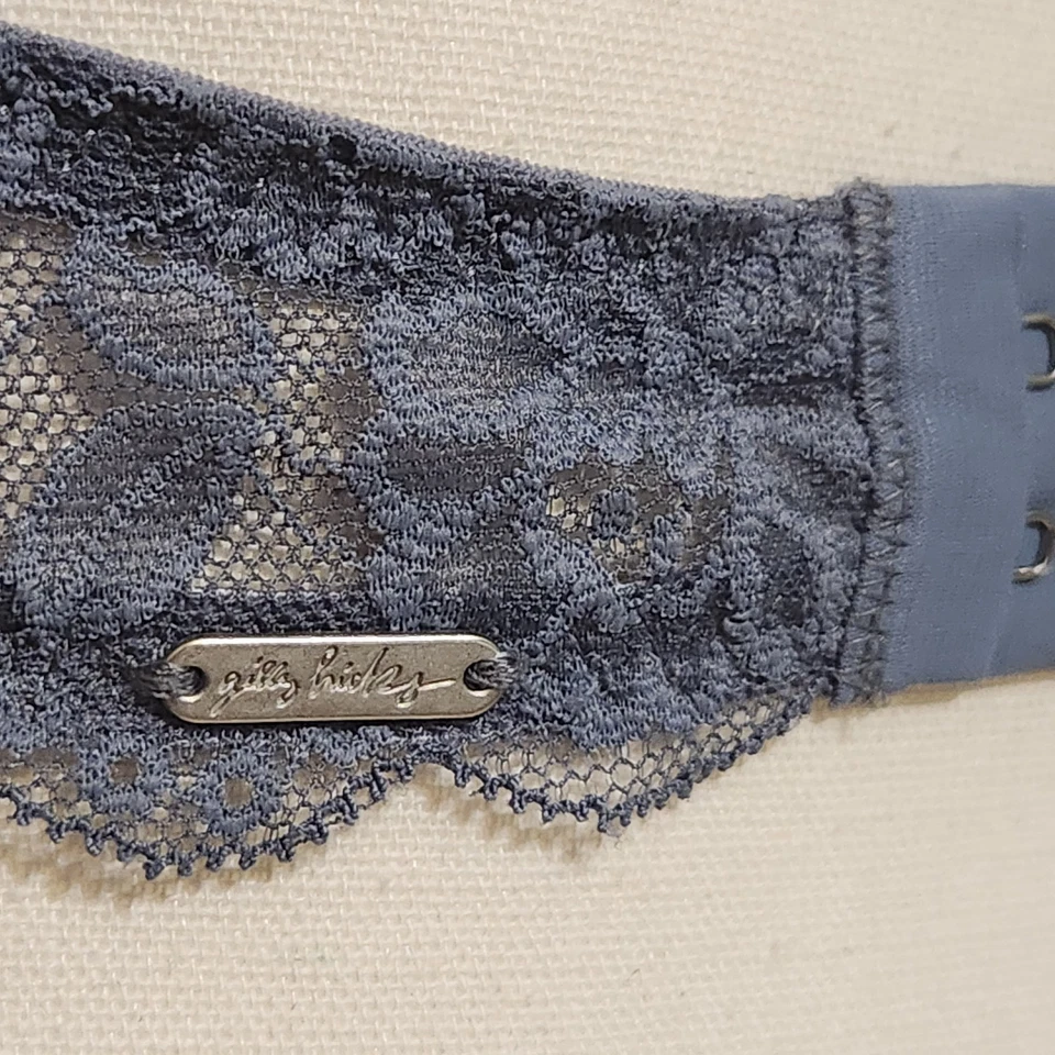 Gilly Hicks Hollister Bralette Gray lace halter top size L - Image 3 of 4