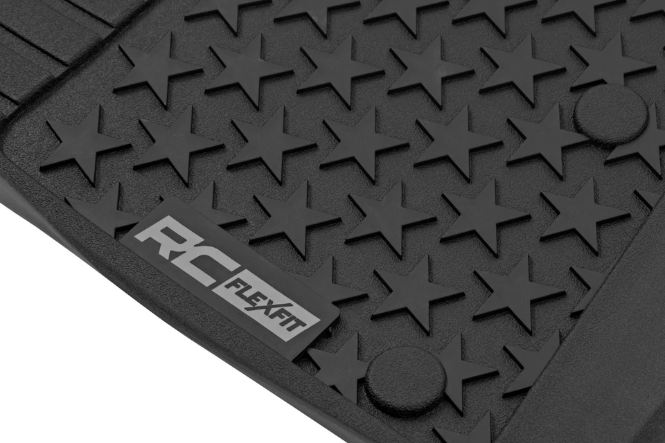 Rough Country Front Flex-Fit Floor Mats for 14-18 Jeep Wrangler JK - FF-6141 - Image 4 of 4