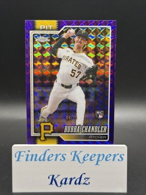 2026 Topps Chrome RC Geometric PURPLE BUBBA CHANDLER #44/75~PIRATES