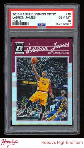 2016-17 Donruss Optic Holo Silver #15 LeBron James PSA 10 GEM MINT CAVALIERS