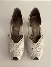 Sunways By Equity Vintage 1940s Style Leather Cream Shoes. uk 6