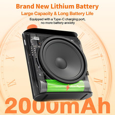Wireless Voice Amplifier W/Magnetic Lavalier Mic 2000 Mah Bluetooth Power W/ 2