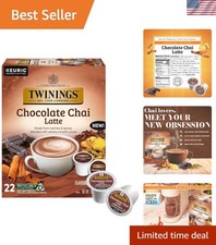 NEW Chocolate Chai Latte Tea K-Cup Pods for Keurig, 22 Count Pack of 1, Velve...
