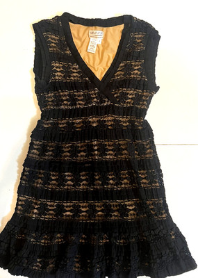 MSSP Max Studio Black Lace Dress  Sz XS , Dillard's signature