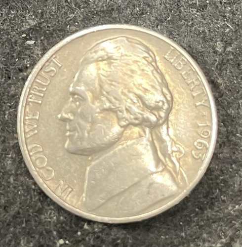 1963 D Denver Jefferson Nickel - Circulated - Free Shipping