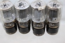 4 SUPER MATCHED Quad 1958 RCA 6L6GB Sub 6L6GC BLACK Plate TEST Amplitrex STRONG+