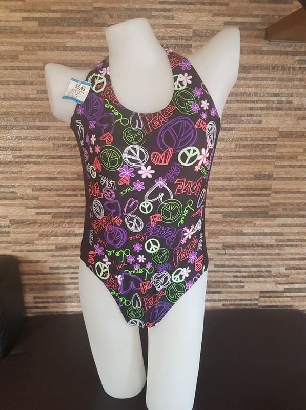 Radio FIJI Girls one piece swim suit size 18 1/2 New With Tags 