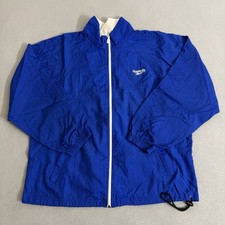 Vintage Reebok Colorblock Windbreaker Jacket Blue Large Hip Hop Streetwear 90s