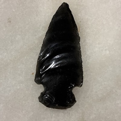 Unknown Slightly CURVED Arrowhead Obsidian Artifact (please Read)