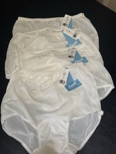 NWT CAROLE 100 Cotton Full-Cut Hi Waist White Brief Size 5/Small 4 Pair