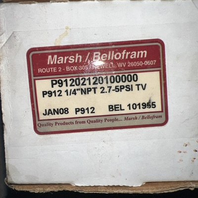 #ad BELGAS P91202120100000 REGULATOR 1 4 NPT 2.7 5PSI TV $40.00