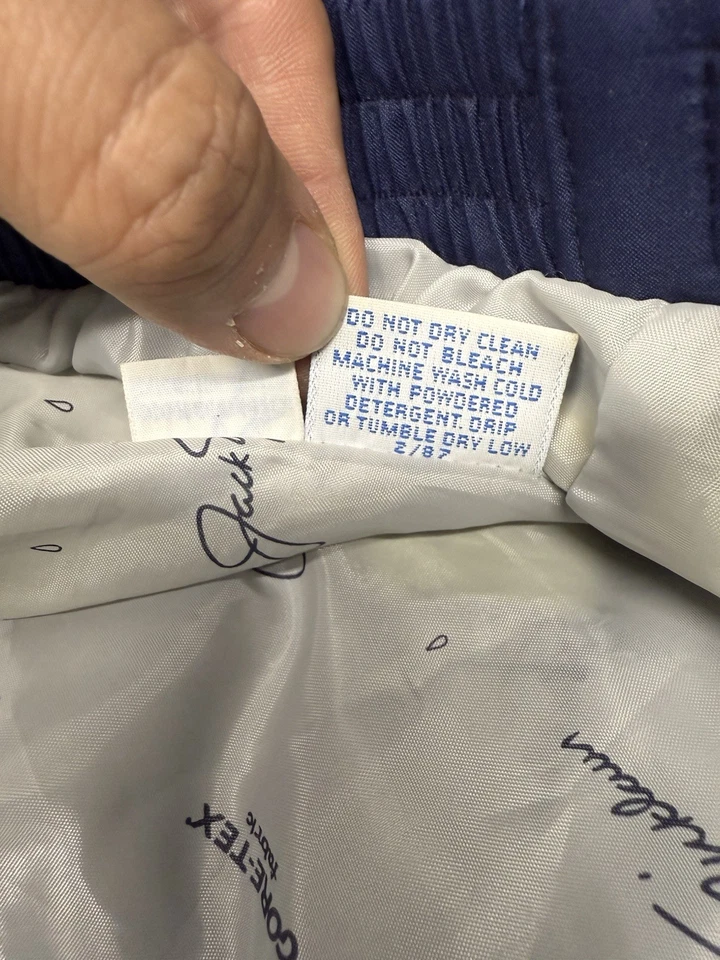 复古 Jack Nicklaus 男式 XL 蓝色涤纶防水防风 Gore-Tex® 高尔夫 — 第 4/4 张图片