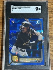 2022 Bowman Chrome Sapphire Edition Image Variation Oneil Cruz #45 Rookie SGC 9