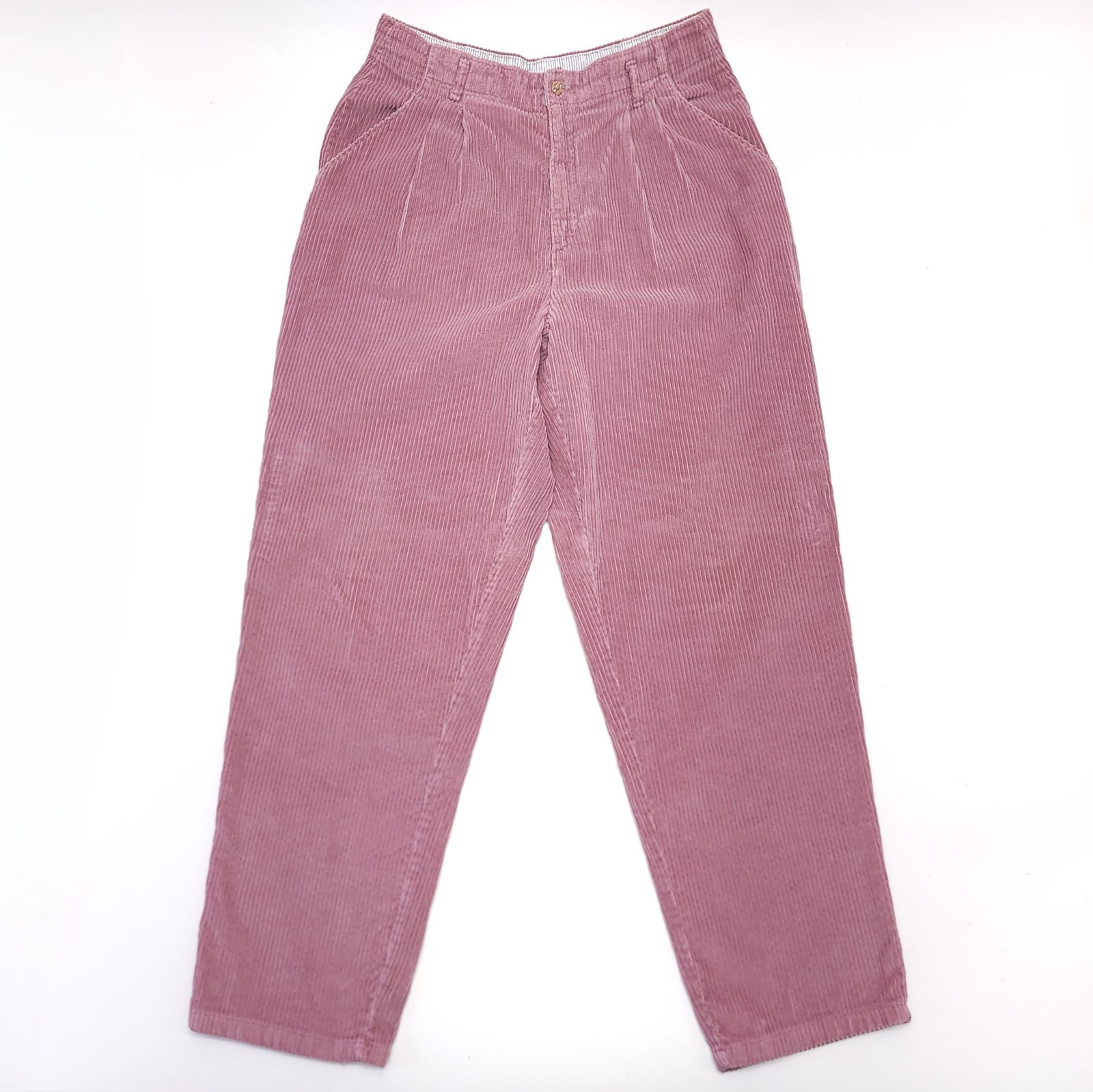Vintage Pink Corduroy Dockers Women's 16 Pants Mauve Pleated High Rise Baggy Mom