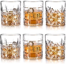 Whiskey Glasses Double Old Fashioned Set of 6
