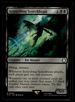 MAGIC TG: Universes Beyond: Fallout #49 Screeching Scorchbeast Rare .M2A