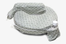 My Brest Friend Deluxe Nursing Pillow - Flower Key Gray