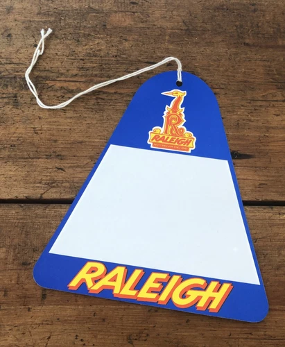 NOS Raleigh Large Swing Price Tag. Original 1980s Shop Card Display