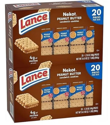 #ad #ad Lance Nekot Peanut Butter Cookie 40ct. tray 2 pack $19.99