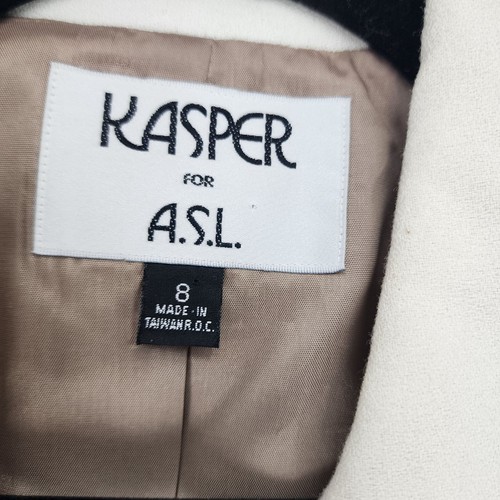 Kasper for ASL Rock Anzug Damen 8 hellbraun kariert Langarm Jacke Rock Set - Bild 2 von 15