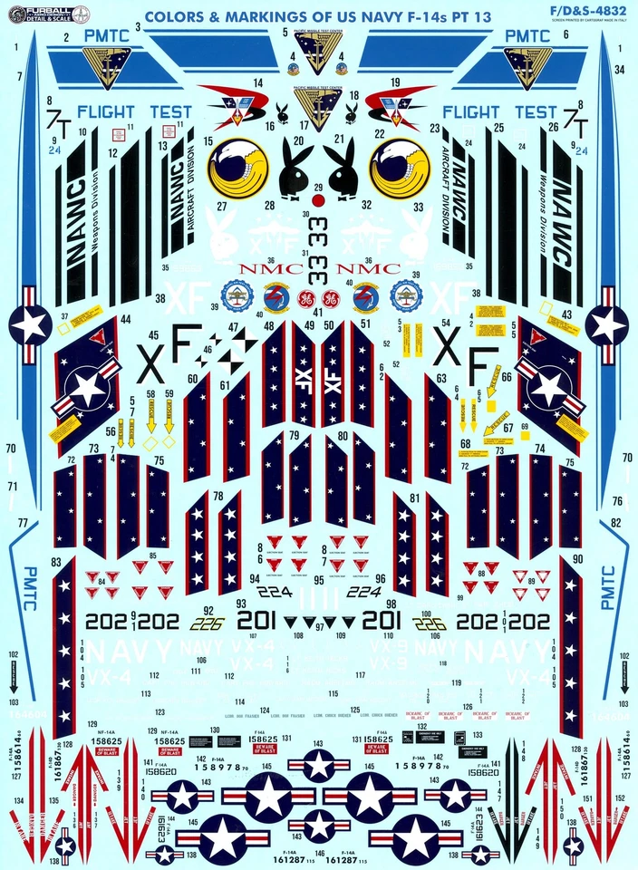 Furball Decals 1/48 GRUMMAN F-14A/B/D TOMCAT Colors & Markings U.S. Navy #13 - Image 2 of 4