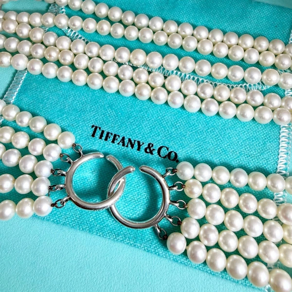 25+ Tiffany & Co. Pearl Sterling Silver Fine Necklaces for sale