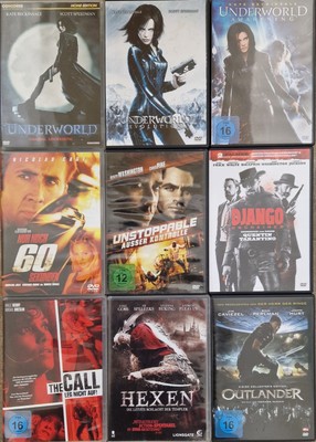 DVD Konvolut / Sammlung: Underworld Django Unchained, Unstoppable, 60 Sekunden
