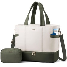 Travel Duffle Bag, Puffer Weekender Bags for Women with Shoe Compartment, Car...
