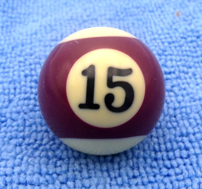 Mini 1  Pool Billiards Ball #15 Maroon Stripe Replacement