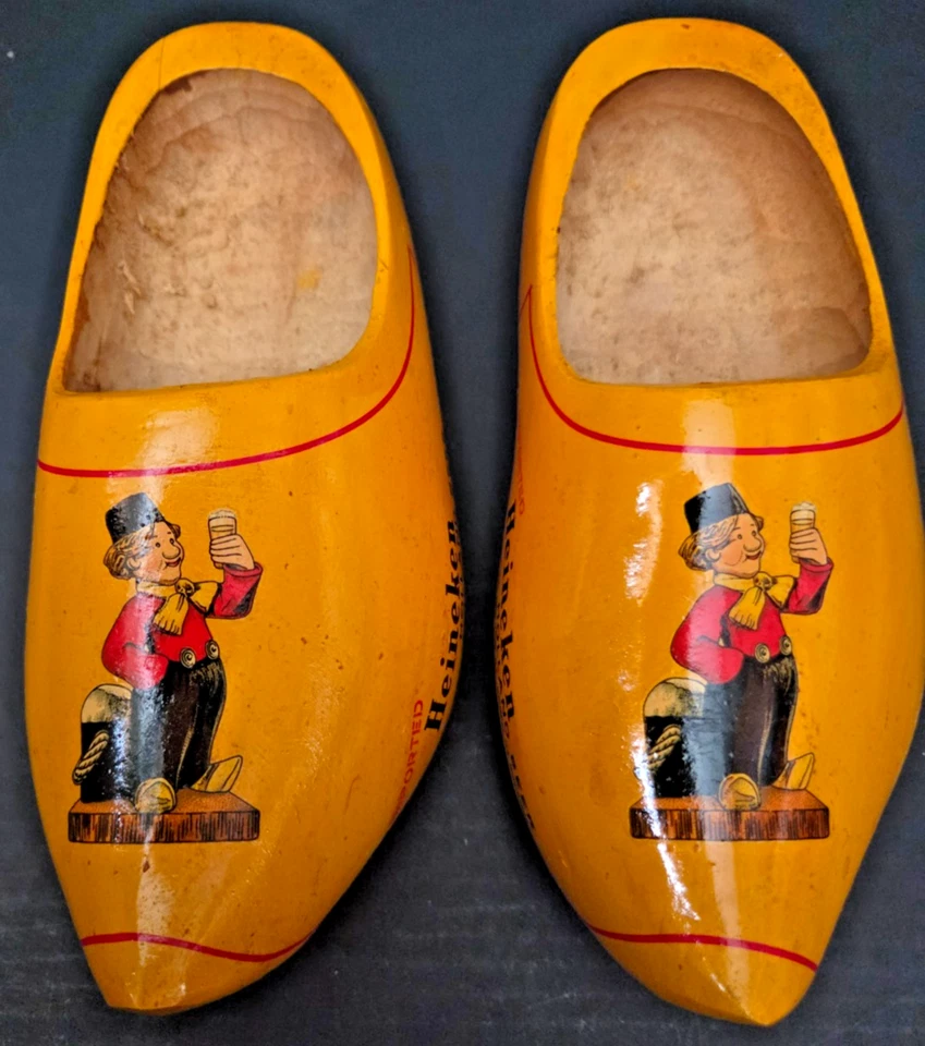 One Heineken wooden shoe clog, antique vintage decoration for man cave - Image 1 of 4
