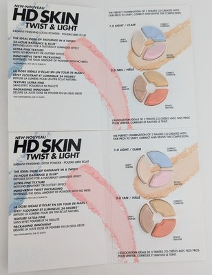 Make Up Forever Twist & Light Radiant Finishing Loose Powder x2 Sample Cards
