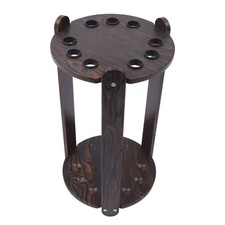 Floor Stand Billiard Cue Holder 9Hold Pool Cue Stick Rack Holder Table Wooden
