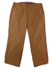 Coleman Pants Mens 40x30 Brown Fleece Lined Canvas Workwear Stretch 40W 30L