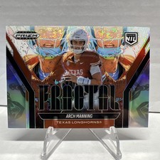2025 Panini, Prism Black NIL Arch Manning #23 Fractal Silver Prism