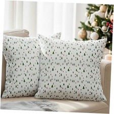 Christmas Tree Pillowcases 18x18 - 18" x 18" Pack of 2 01 - Christmas Trees 4