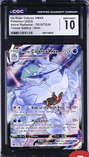 Ice Rider Calyrex VMAX graded CGC 10 for sale on eBay