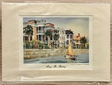 A lo largo de la batería - Impresión de una acuarela original de Emerson Charleston SC