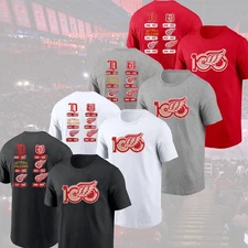 FAST SHIP - Detroit Red Wings 100th Anniversary Logo 1926-2026 All Size For Fans